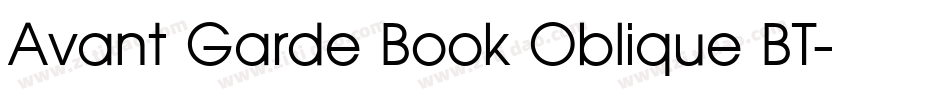 Avant Garde Book Oblique BT字体转换